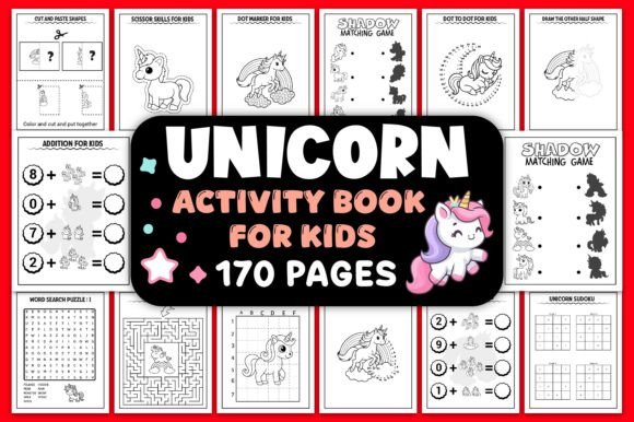 A Digital Seller's Review: Unicorn Activity Book Graphics for Kids