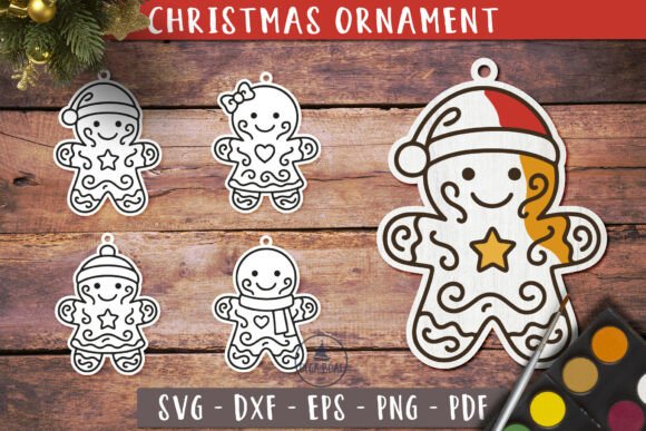 A Gingerbread Ornament SVG for Crafts & Commercial Graphics