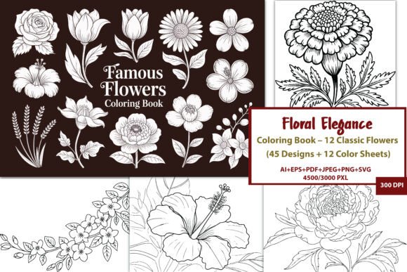 A Practical Review of the 12 Flowers Coloring Graphics Set