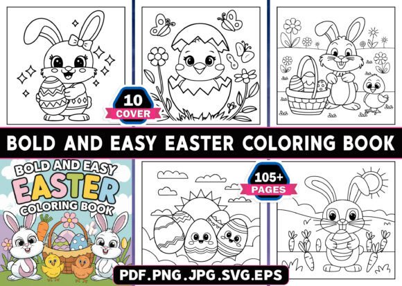 Bold Easter Coloring Pages: A Graphic Asset Review