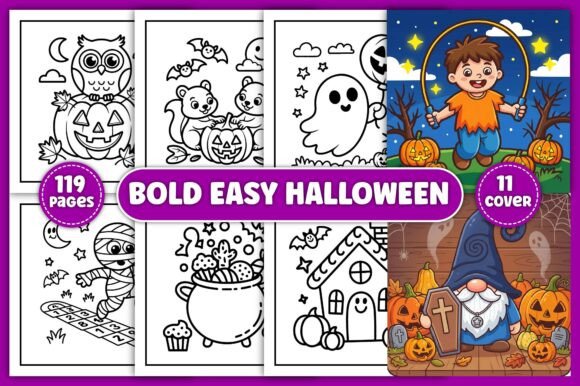 Bold Easy Halloween Coloring Pages: A Perfect Fit for Local Business Graphics