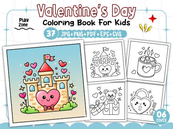 Cute Valentine Coloring Pages for Kids: A Graphics Gem