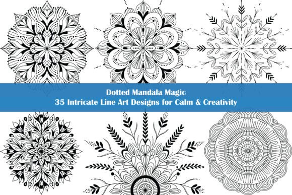 Dotted Mandala Line Art – 35 Designs for Creative Graphics