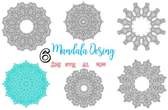 Elegant Mandala Graphics for Adult Coloring Pages Amp