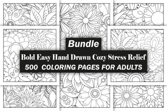Explore Easy Cozy Stress Relief Adult Books Graphics