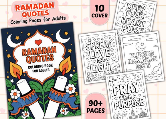 Exploring Ramadan Quotes Colouring Book for Graphics and Coloring Pages Amp