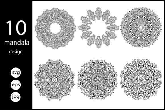 Graceful Mandala Graphics for Coloring Pages Amp