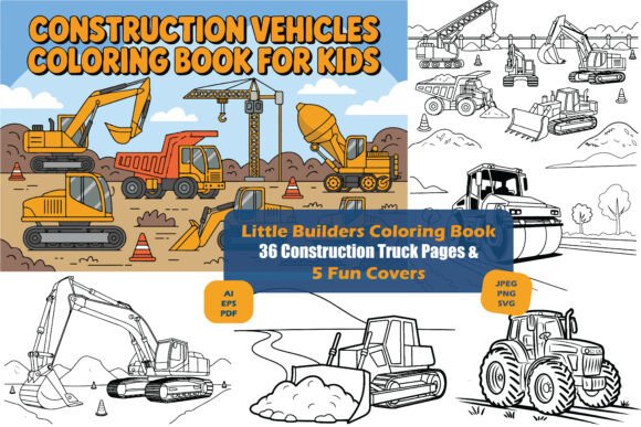 Little Builders Coloring Book: A Graphic Asset for Creative Commerce