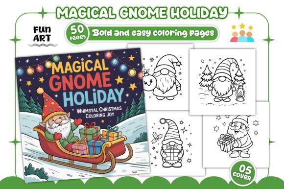 Magical Gnome Holiday Coloring Book: A Graphics Gem for Creative Marketers