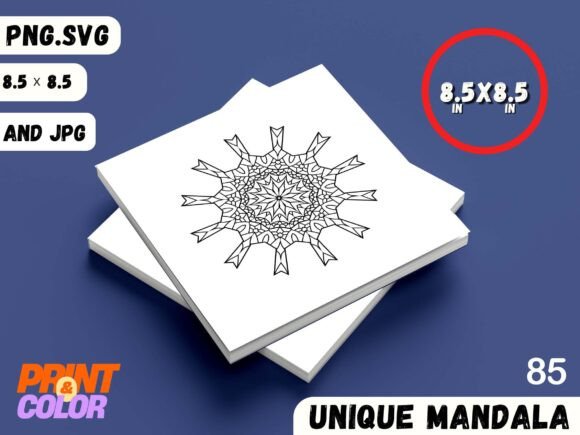 Mandala Coloring Page for Adult Kids 85: A Graphics Gem