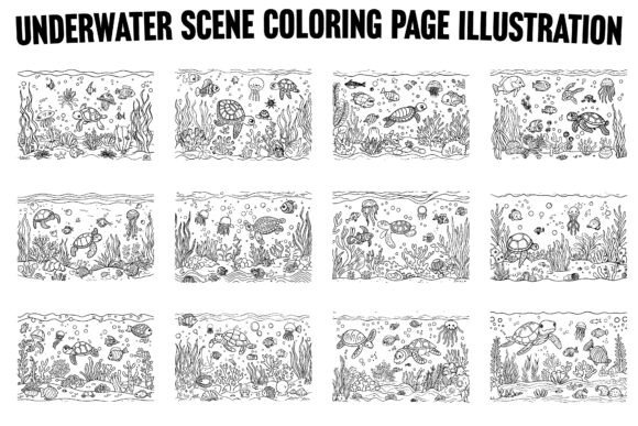 Ocean Underwater Coloring Page Bundle: A Designer's Review