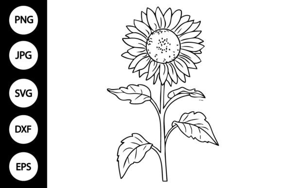 Outline Sunflower SVG: A Versatile Graphics Asset for Crafts