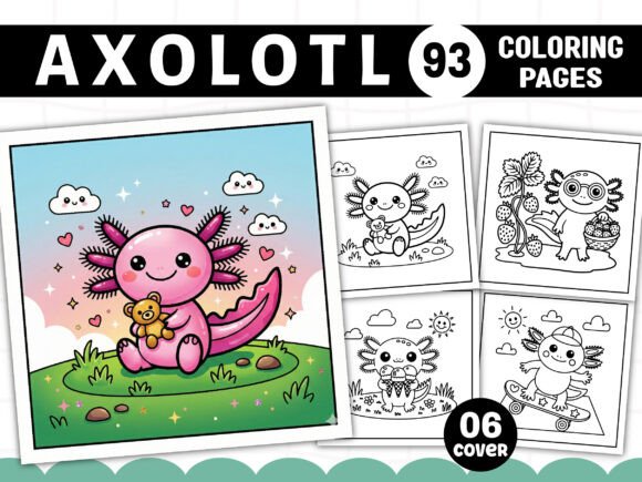 Real Seller Review: 90 Axolotl Coloring Pages for Commercial Graphics