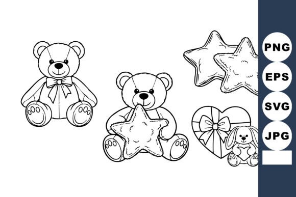 Review: Cute Line Art Teddy Bear Coloring Set for Crafts