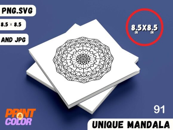 Review: Mandala Coloring Page 91 for Graphics and Crafting